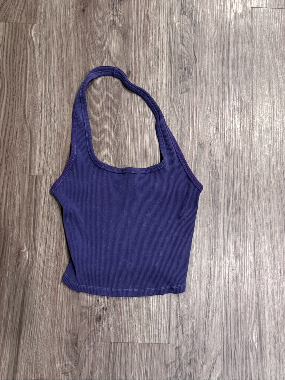 wild fable Purple Ribbed Halter Crop Top